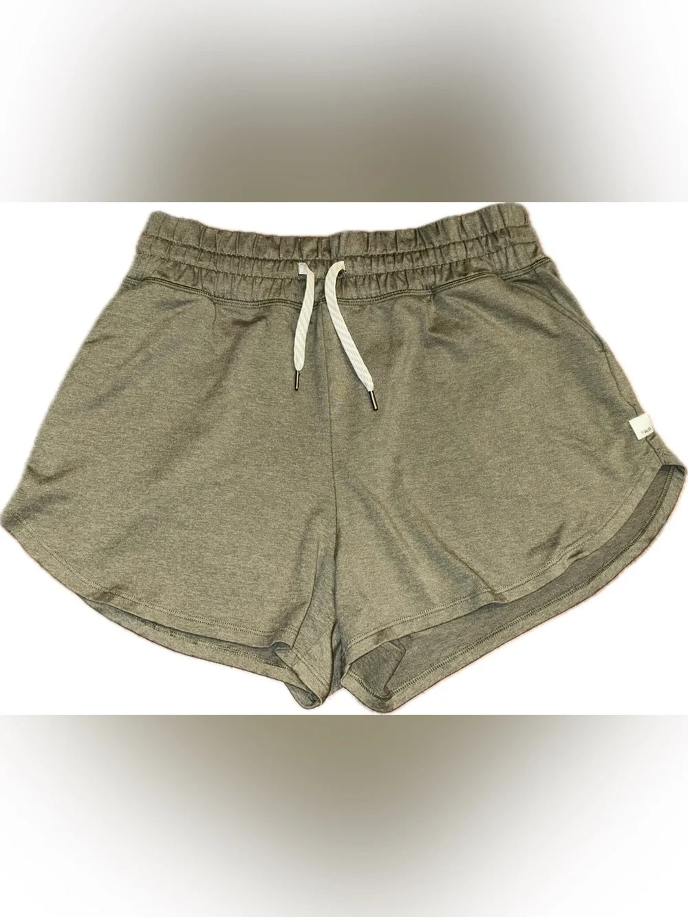 Vuori Halo Performance Dark Metal Heather Olive Gray Tank Top M Shorts L Set